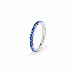 Blue Sapphire Eternity Band