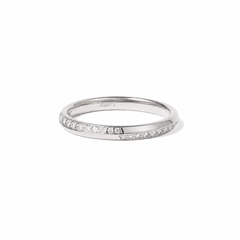 Ebb & Flow Diamond Single Row Band, platinum