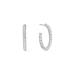 Pavé Diamond Hoops