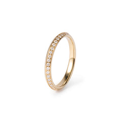Ebb & Flow Diamond Single Row Band, 18K yellow gold