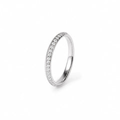 Ebb & Flow Diamond Single Row Band, platinum