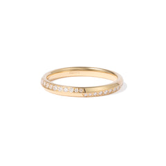 Ebb & Flow Diamond Single Row Band, 18K yellow gold