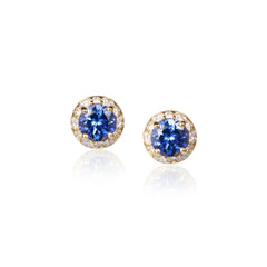 Tanzanite Brioche Ear Studs