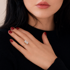 Two-Tone Diamond Engagement Ring
