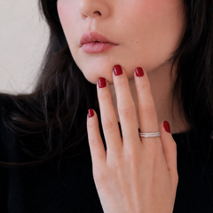 Ebb & Flow Diamond 2-Row Band