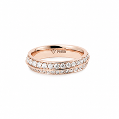 Ebb & Flow Diamond 2-Row Band