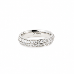 Ebb & Flow Diamond 2-Row Band