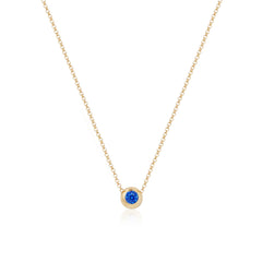 Blue Sapphire Note Pendant