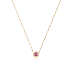 Pink Sapphire Note Pendant